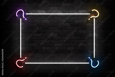 Vector realistic isolated neon sign of Quiz frame logo for template ...