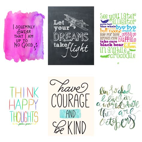 Nursery Decor Series: 48 Free Printable Quotes for Kids