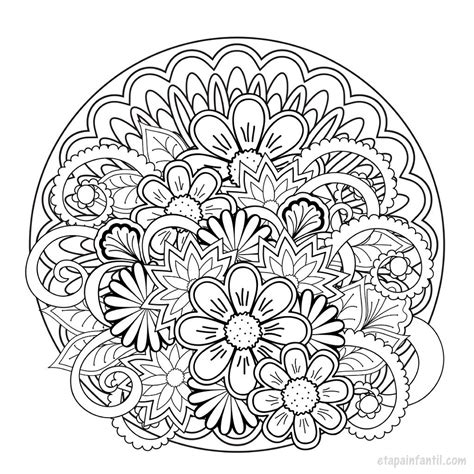 50 imágenes de mandalas para niños para descargar e imprimir