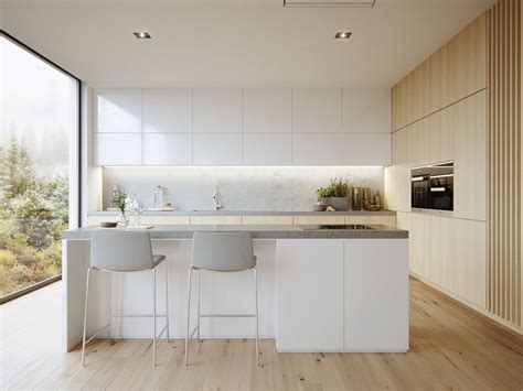 Minimalist Kitchen Design White Minimalist Kitchens Kitchen Interior ...