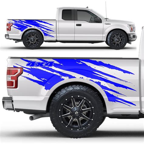 Ford F-150 (2017-2019) Vinyl Side Decal Wrap Kit - 4x4 RIP – Factory Crafts