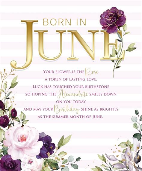 June Birthday | Birthday wishes flowers, Birthday wishes cards, Happy ...