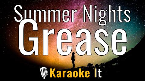 Summer Nights - Grease (Karaoke Version) 4K - YouTube