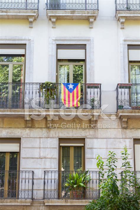 Independence Flag In Balcony. Catalonia Stock Photo | Royalty-Free ...