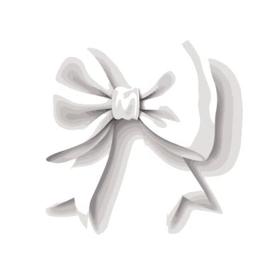 White Bow Vector, Sticker Clipart With A White Bow On A Gray Background ...