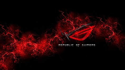 Red and black Republic of Gamers digital wallpaper, ASUS, gamers, video ...