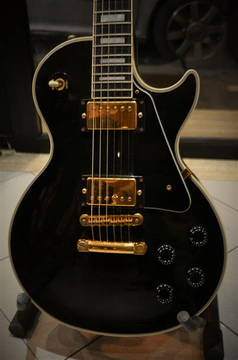 Gibson Les Paul Custom 1990 Black Guitar For Sale Rome Vintage Guitars