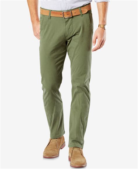 Dockers Alpha Khaki Slim-tapered Lightweight Stretch Pants in Green for ...