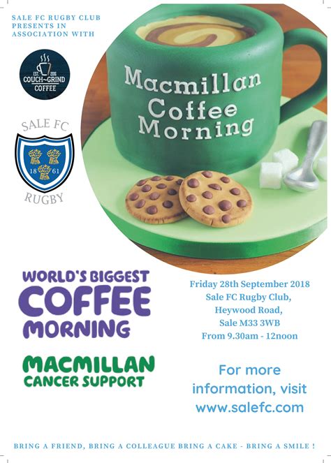 MacMillan Coffee Morning Poster – Sale FC Rugby