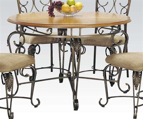 Metalcraft Natural Copper Wood Metal Table Base-Top | The Classy Home