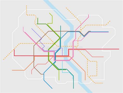 Rail Network Map of Cologne,Germany Stock Vector - Illustration of ...