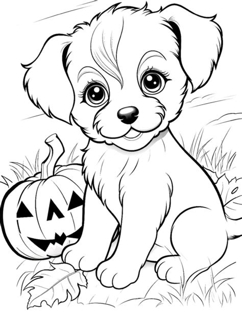 Halloween Puppy Coloring Pages Coloring Pages