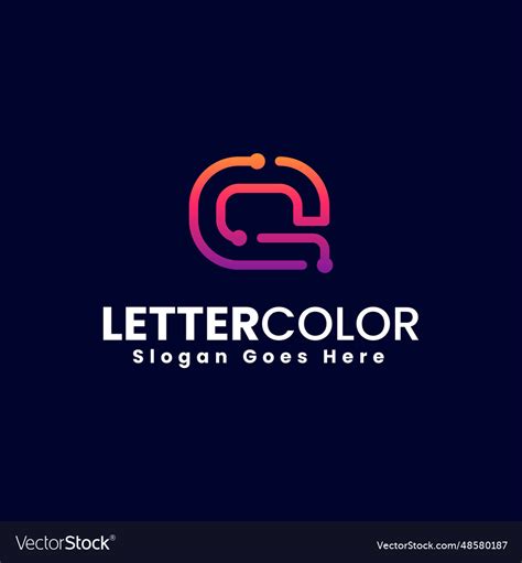 Logo letter q gradient colorful style Royalty Free Vector