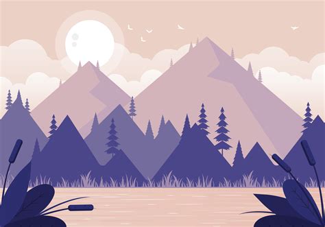 Vector Nature Landscape Illustration 208574 Vector Art at Vecteezy