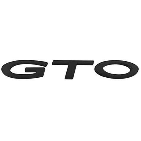 Reproduction Black "GTO" Front Grille Emblem Badge 2004-2006 Pontiac ...