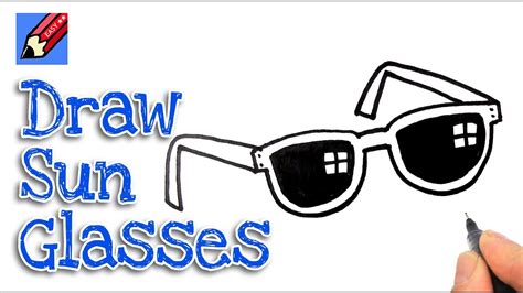 How to draw Sun Glasses Real Easy - YouTube