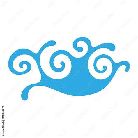 Blue water splash, Vector illustration Stock Vector | Adobe Stock