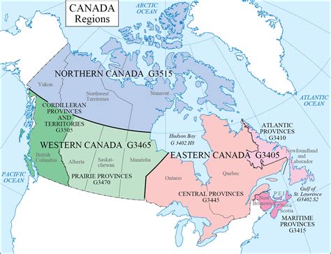 LC G Schedule Map 3: Canada Regions | WAML Information Bulletin