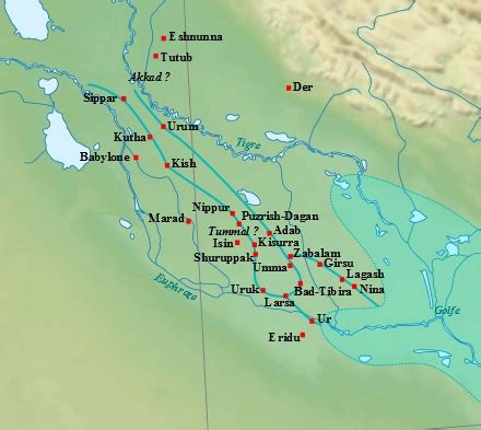 Sumer Civilization Map