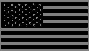 BLACK AND GRAY AMERICAN FLAG DECAL / STICKER