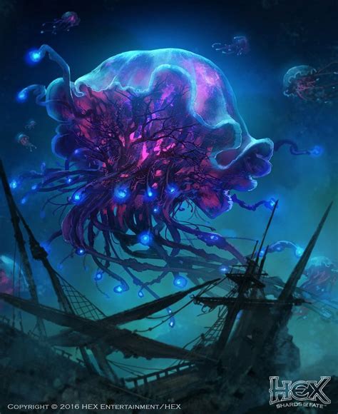 ArtStation - Giant Jellyfish , Jessada Sutthi | Sea monster art, Giant ...