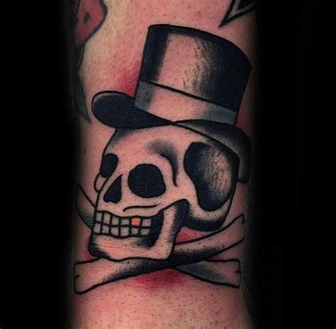 30 Skull With Top Hat Tattoo Designs For Men - Manly Ink Ideas