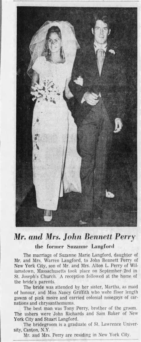 Suzanne Langford and John Perry Wedding 1968 - Newspapers.com™