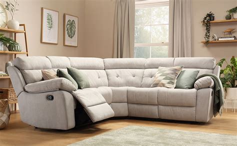 Fabric Corner Sofa With Recliner - westlife-jeff