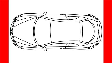 How To Draw Alfa Romeo Car Top View - Step By Step Drawing - YouTube