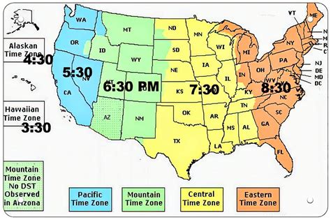 Usa Map With Time Zones