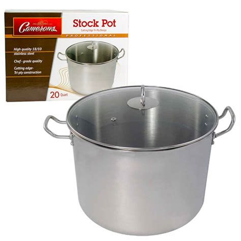 Professional Grade Stainless Steel Stock Pot from Camerons