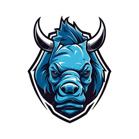 Premium Vector | Vector rhino head mascot logo template