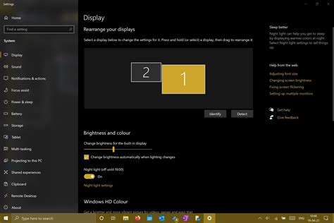 windows 10 - How to set up Night light mode on one monitor and leave ...