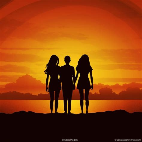 Premium AI Image | Silhouette of family on the beach at sunset Vector ...