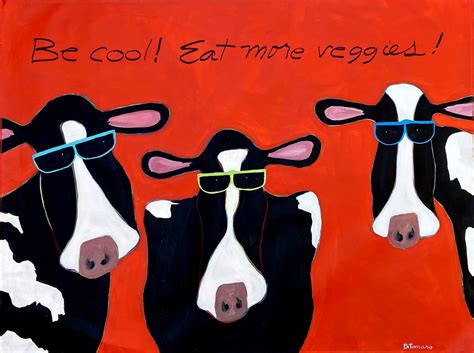 Painting : "Red Cow Trio 48x36" (Original art by Tomaso DiTomaso)