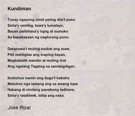 Kundiman Poem by Jose Rizal - Poem Hunter