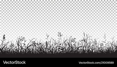 Black silhouettes of grass Royalty Free Vector Image