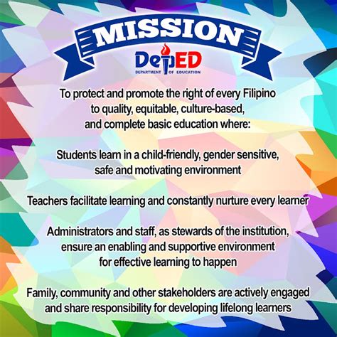 DepEd Vision, Mission, Core Values (English/Tagalog) Free Download ...