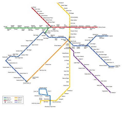 Delhi metro route map timings – Printable graphics