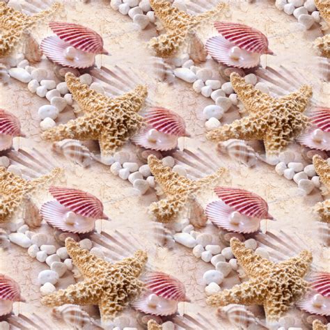 Ocean Fabric, Seashell Fabric, Cotton or Fleece, 1133 | Beautiful Quilt