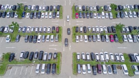 Aerial view of parking lot stock image. Image of excess - 110307761