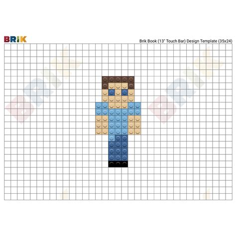 Minecraft Steve Pixel Art Grid