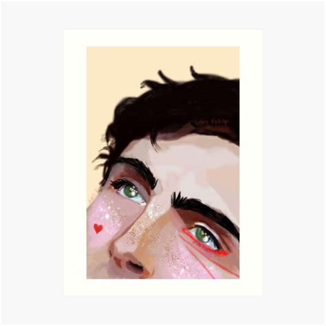 "Timothée Chalamet Green Eyes" Art Print by amybishopart | Redbubble