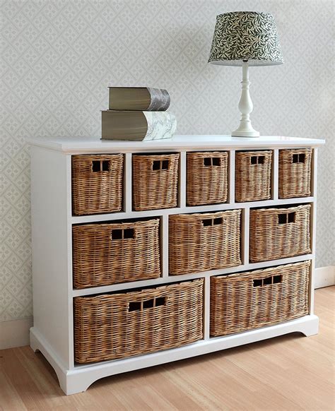 Brown Storage Wicker Basket Cabinet - picturescelebspicscpt