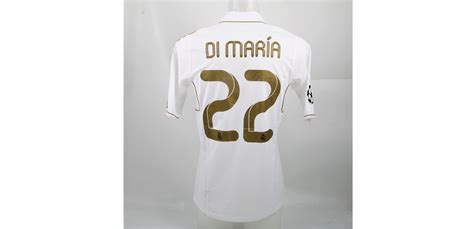 DI Maria's Issued/Worn Real Madrid Shirt, UCL 2011/12 - CharityStars