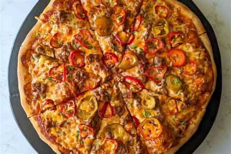 Pizza of the Month: Spicy Sausage and Pepper Pizza • The Candid Cooks