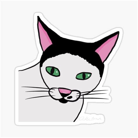 "Mimi the Cat" Sticker by NatLeBrunDesign | Redbubble