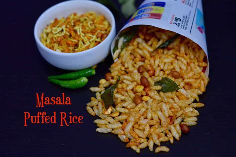 Masala Puffed Rice|Spicy Garlic Puffed Rice - indian veggie delight