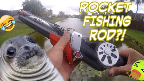 Toy Fishing Rod Catches Fish?! (Rocket Fishing Rod) - YouTube