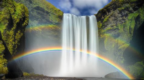 Sunrise Rainbow Waterfall